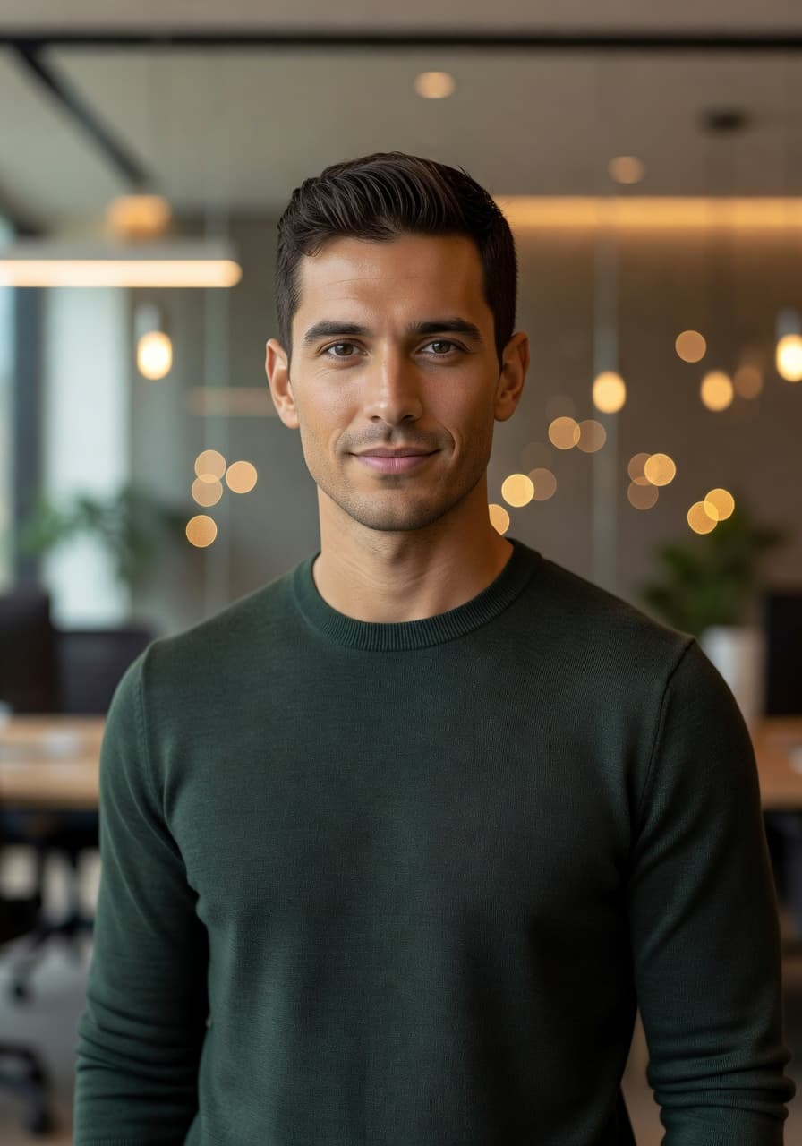 Startup founder AI headshot generated by SelfAI