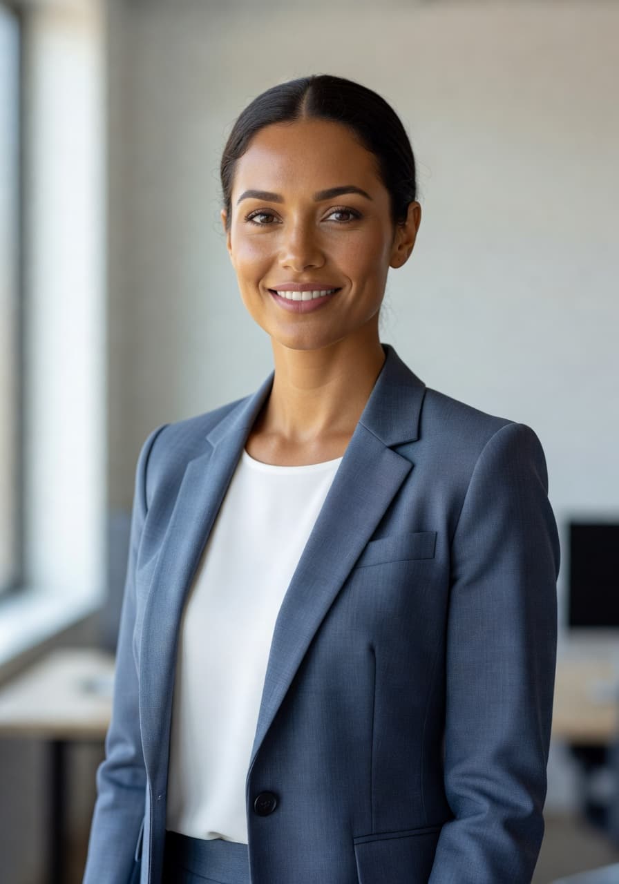 LinkedIn-ready AI headshot example created with SelfAI